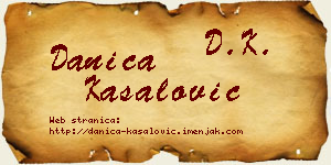 Danica Kasalović vizit kartica